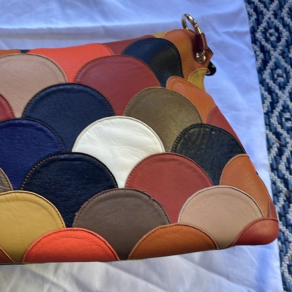 EUC Chloe Leather Scalloped Patchwork Juana Bag. Rare, HTF with unique strap - Picture 6 of 16